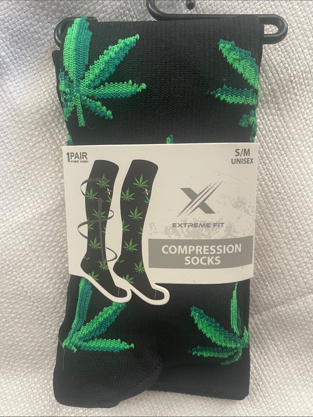 Leafy knee-high Compression socks 15-20mmHg unisex size S/M new in wrapper